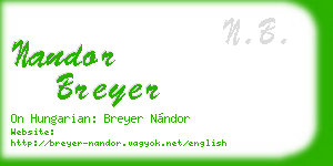 nandor breyer business card